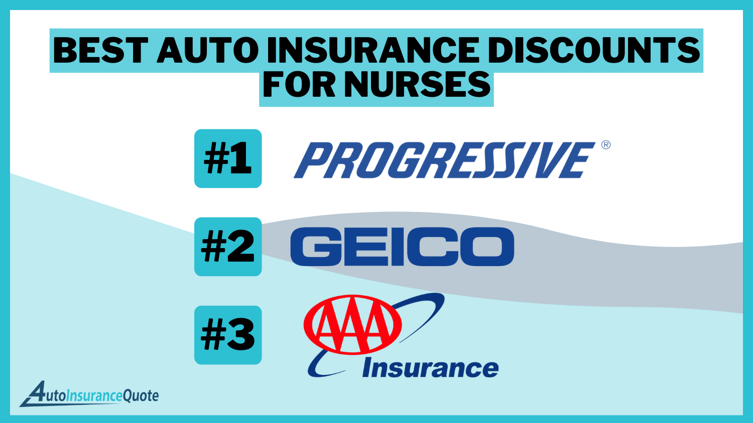 Best Auto Insurance Discounts for Nurses: Progressive, Geico, and AAA.