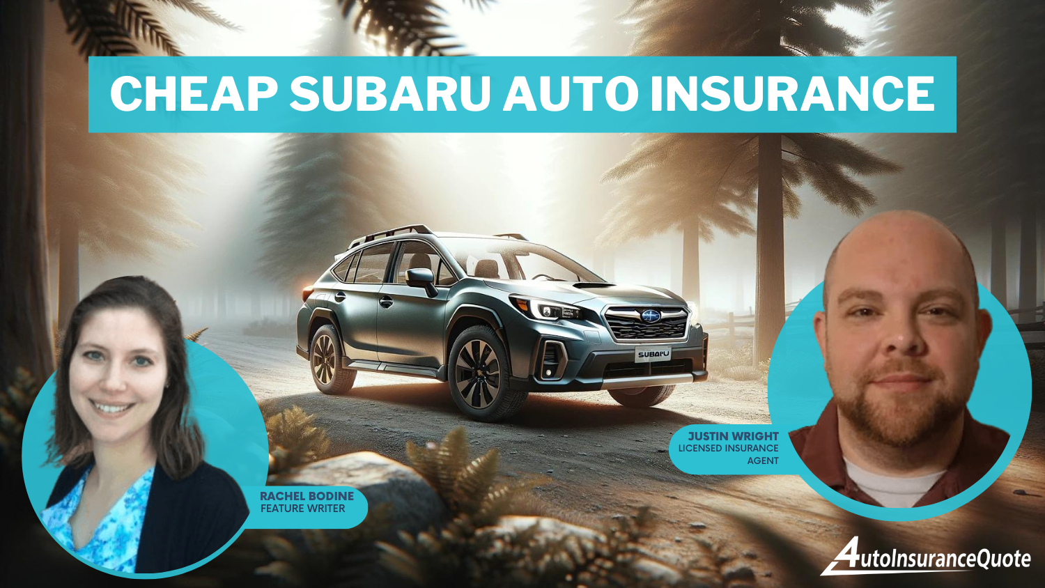 cheap Subaru auto insurance featured image: Travelers, Geico, State Farm