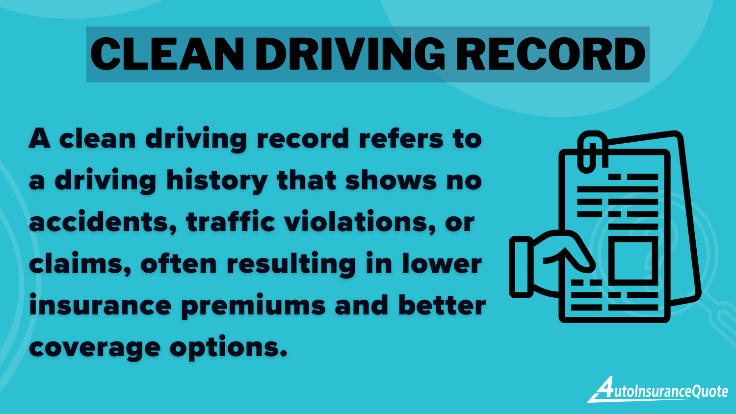 Clean Driving Record Definition Card: Assigned Risk Auto Insurance