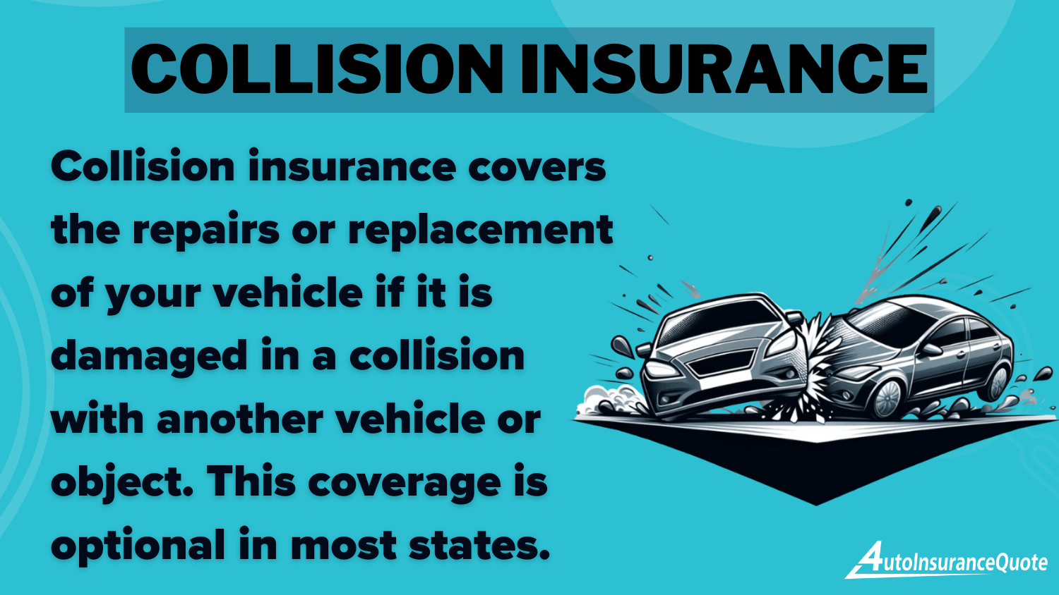 Collision Insurance Definition Card: Comprehensive vs. Collision Auto Insurance Coverage