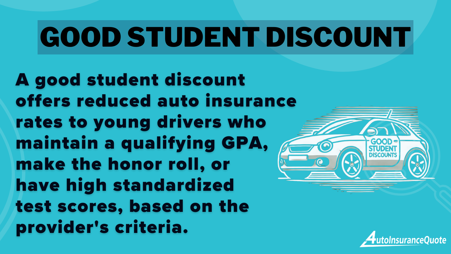 Best Distant Student Auto Insurance Discounts: Good student discount Definition Card