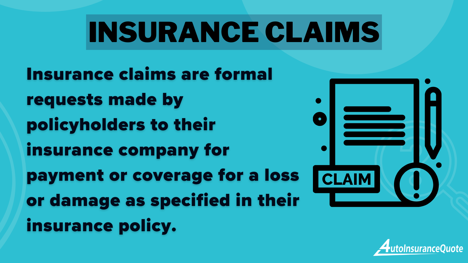 Insurance Claims Definition Card: How to Track Your Farmers Auto Insurance Claim