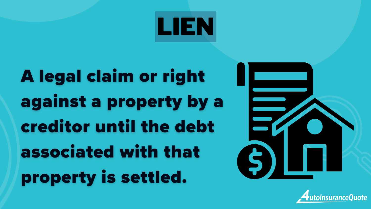 Lien Definition card: Car Title vs. Registration