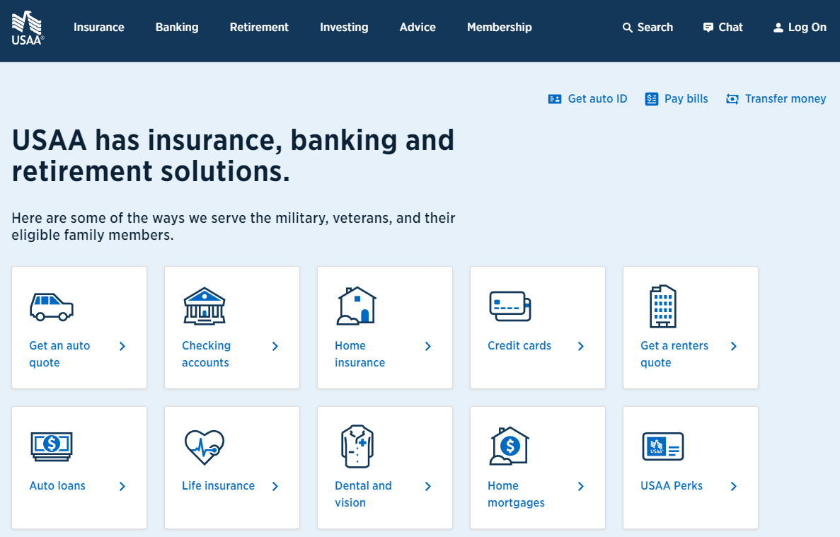 USAA site screenshot: Cheap Lincoln Auto Insurance Quotes