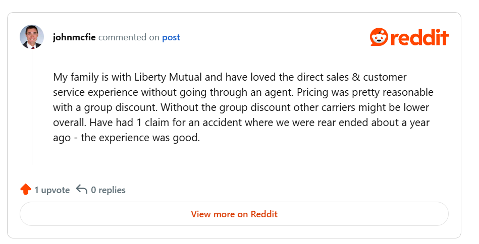 How to Track Your Liberty Mutual Auto Insurance Claim: Reddit Site Screenshot