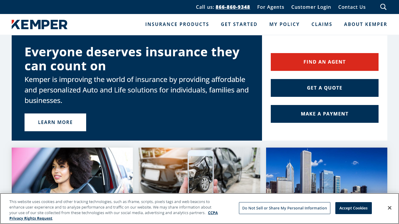 Provider Screenshot: How to Track Your Kemper Auto Insurance Claim